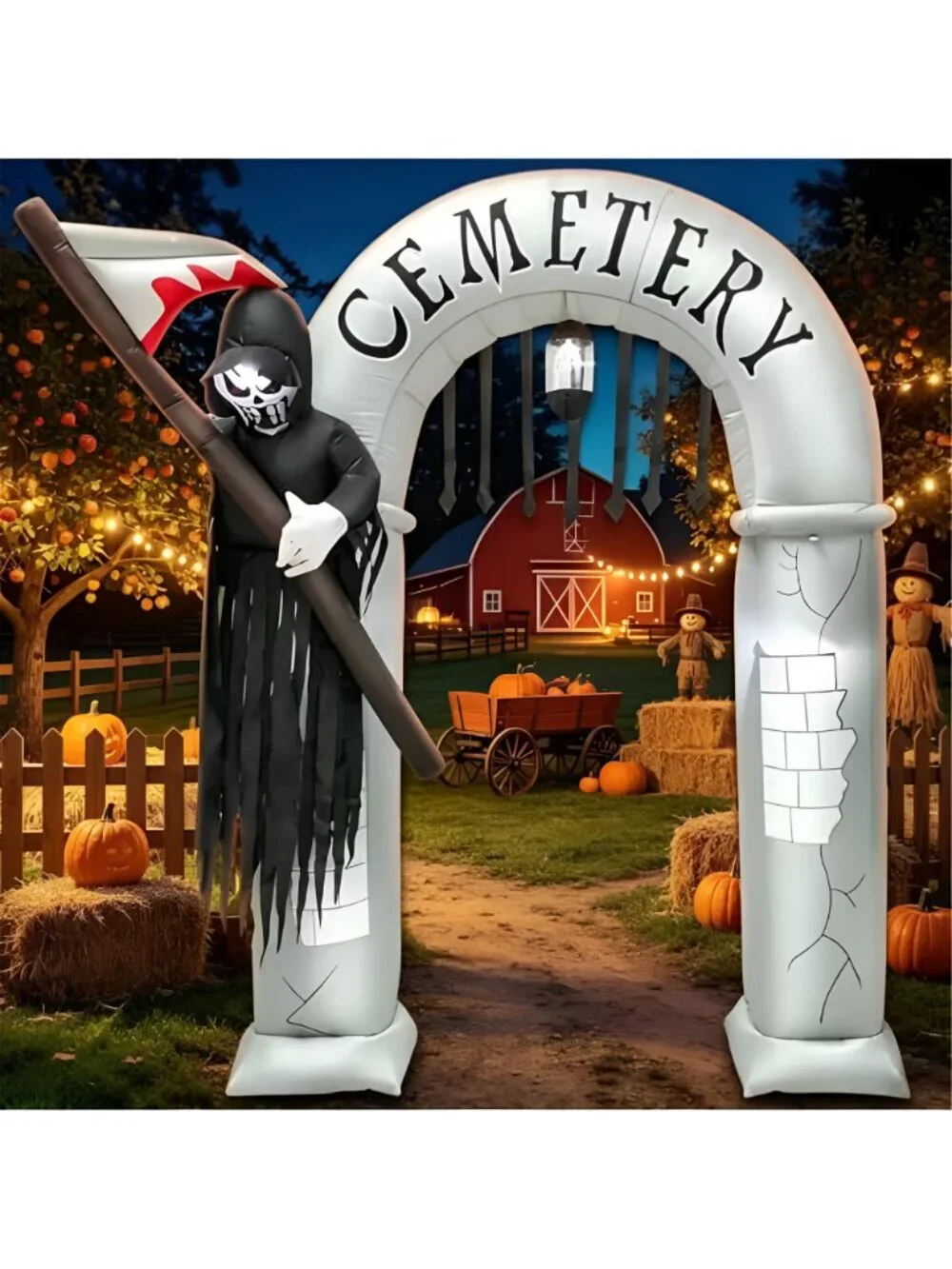 8FT Gaint Halloween Inflatable Outdoor Decorations Halloween Gateway Arch